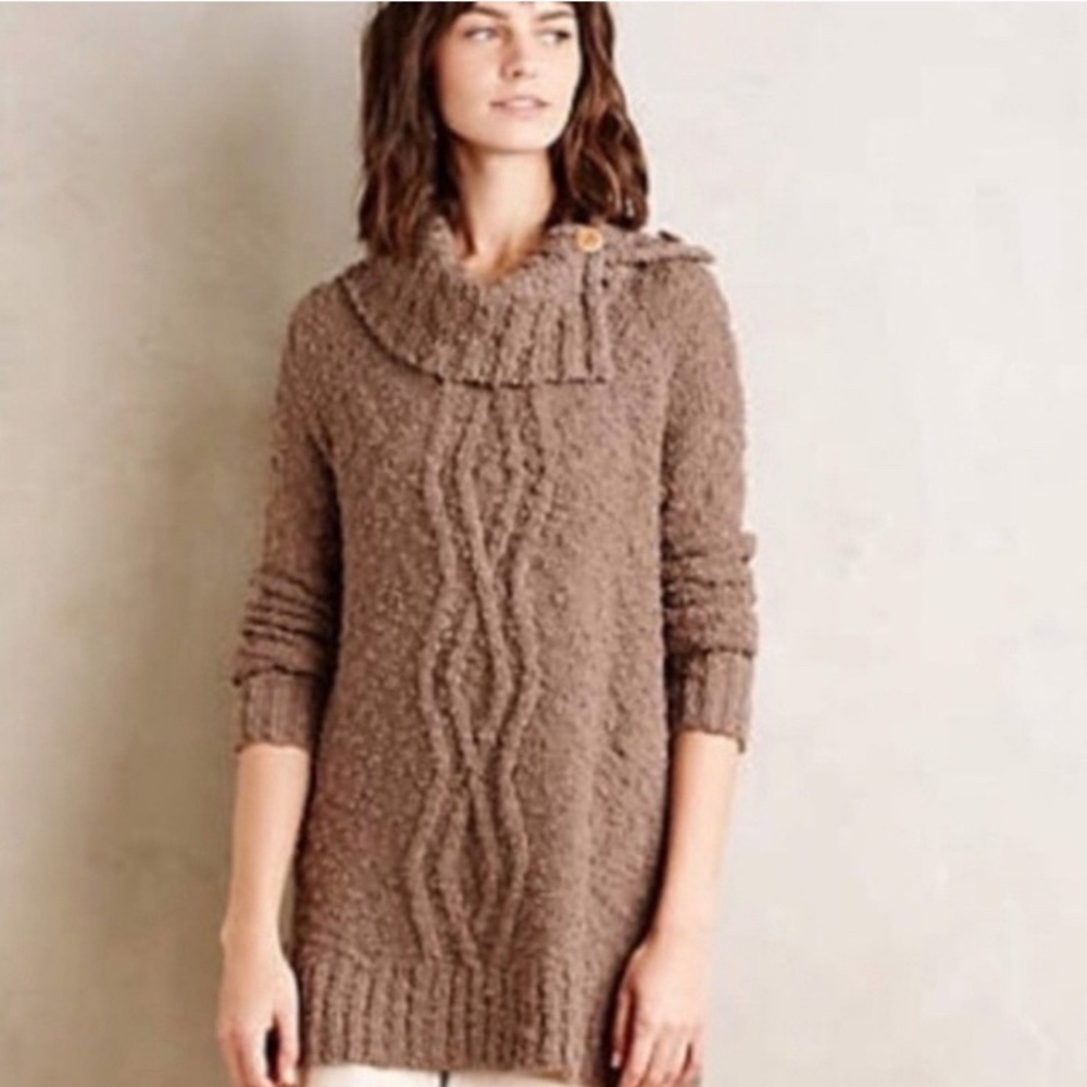 Anthropologie moth pullover sweater cowl neck xs
